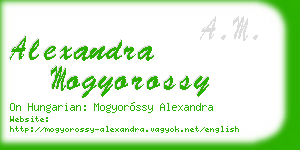 alexandra mogyorossy business card